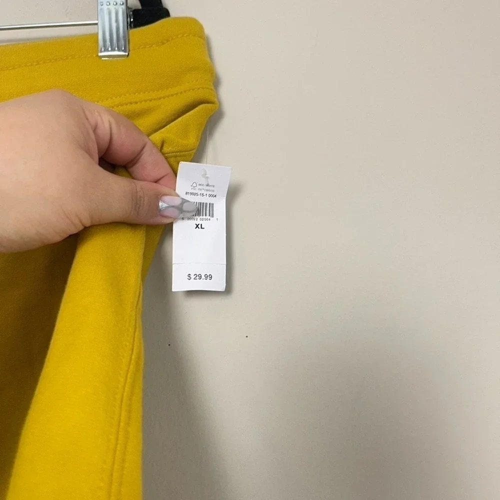 NWT Gap Y2K Yellow Mustard Athleisure Lounge Casual Shorts Women's Sz XL‎